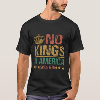 Camiseta Nenhum Rei na América desde 1776 Anti-trump Engraç