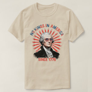 Camiseta Nenhum rei na América desde 1776 design com angúst