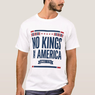Camiseta Nenhum Rei na América Desenho Vetorial Patriótico 