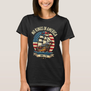 Camiseta Nenhum Rei Na América Distressed Bandeira Dos EUA
