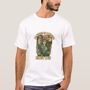 Camiseta Nenhum Rei Na América Estátua De Justiça Para Imig