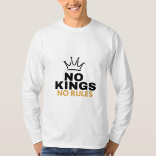 Camiseta Nenhum Rei Nenhuma Regra Design Gráfico de Coroa M
