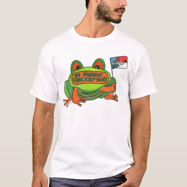 Camiseta Nenhum sapo de Fracking North Carolina (Frente)