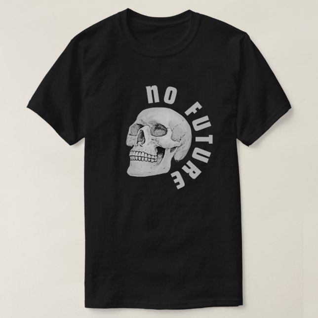 Camiseta Nenhum Skull de Cinza Futura (Frente do Design)