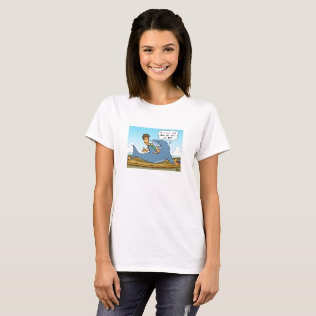 Camiseta Nenhum t-shirt branco finning de Shaaark (Frente Completa)