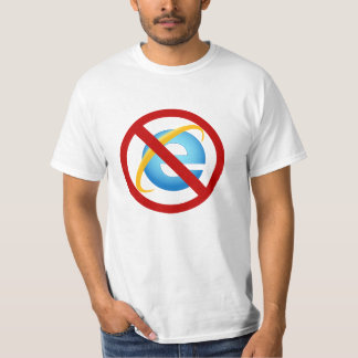Camiseta Nenhum t-shirt de Internet Explorer (greve