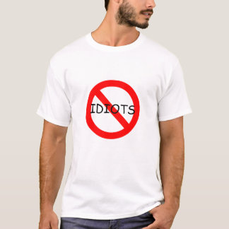 Camiseta nenhum t-shirt dos idiota