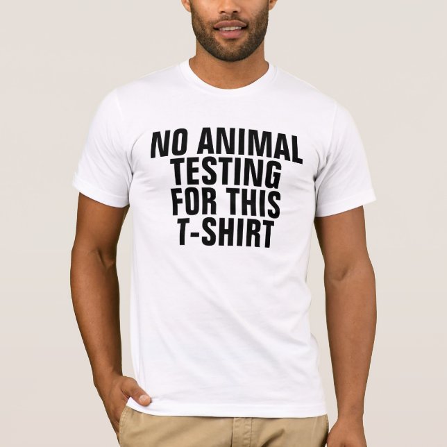 CAMISETA NENHUM TESTE ANIMAL PARA ESTE T-SHIRT (Frente)