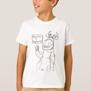 Camiseta NENHUMA BULL!  Rocha dos vegetarianos!
