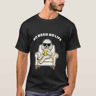 Camiseta Nenhuma Cerveja Nenhuma Vida Toy Poodle Cachorro E