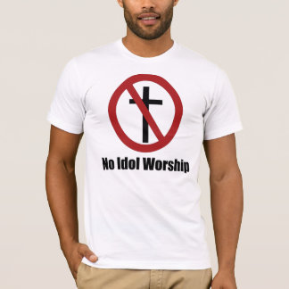 Camiseta nenhuma cruz do culto de ídolo