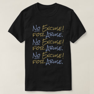 Camiseta Nenhuma Desculpa para o Apoio ao Sobrevivente Masc