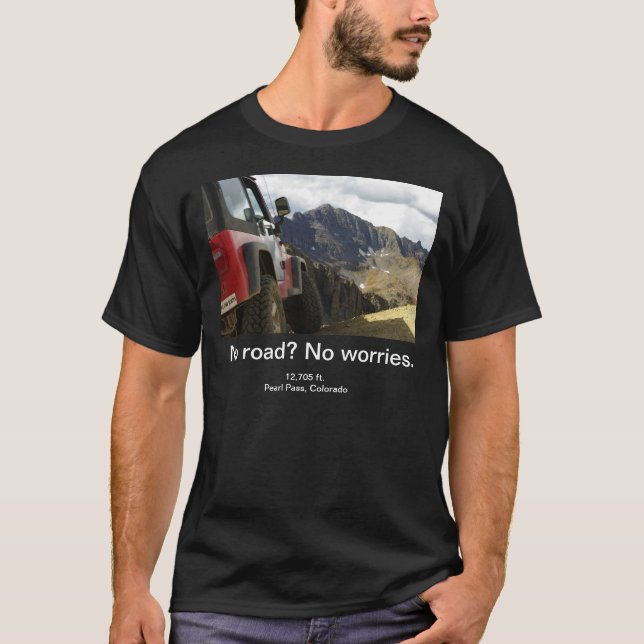 Camiseta Nenhuma estrada - nenhumas preocupações - Colorado (Frente)
