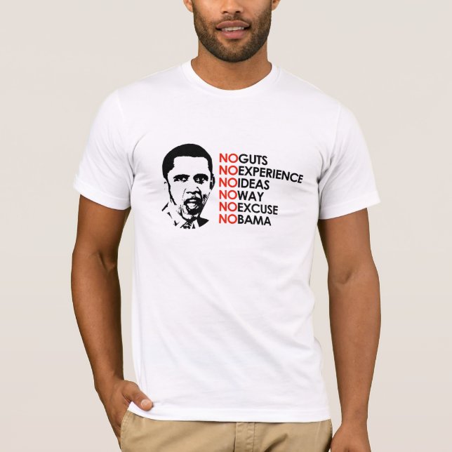 CAMISETA NENHUMA EXPERIÊNCIA, NENHUM OBAMA (Frente)