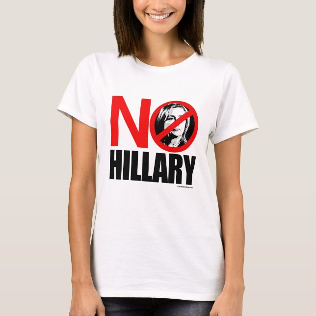 Camiseta NENHUMA HILLARY CORAJOSA - anti Hillary png.png (Frente)