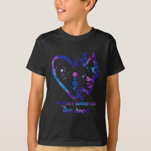 Camiseta Nenhuma história deve terminar cedo demais prevenç