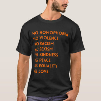 Camiseta Nenhuma homofobia nenhuma violência