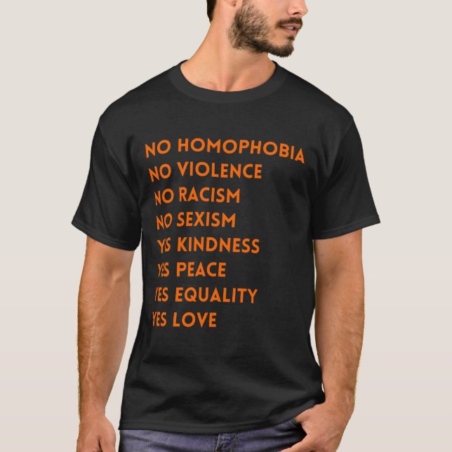 Camiseta Nenhuma homofobia nenhuma violência (Frente)
