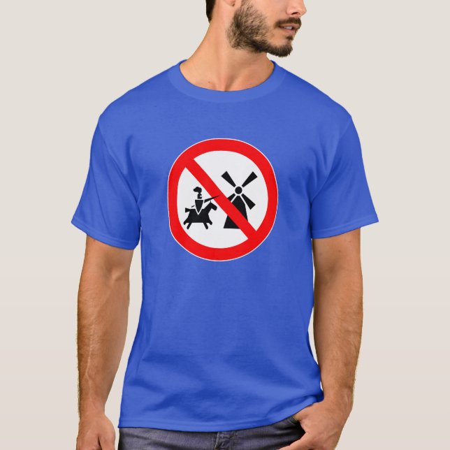 Camiseta Nenhuma inclinação em moinhos de vento (Frente)
