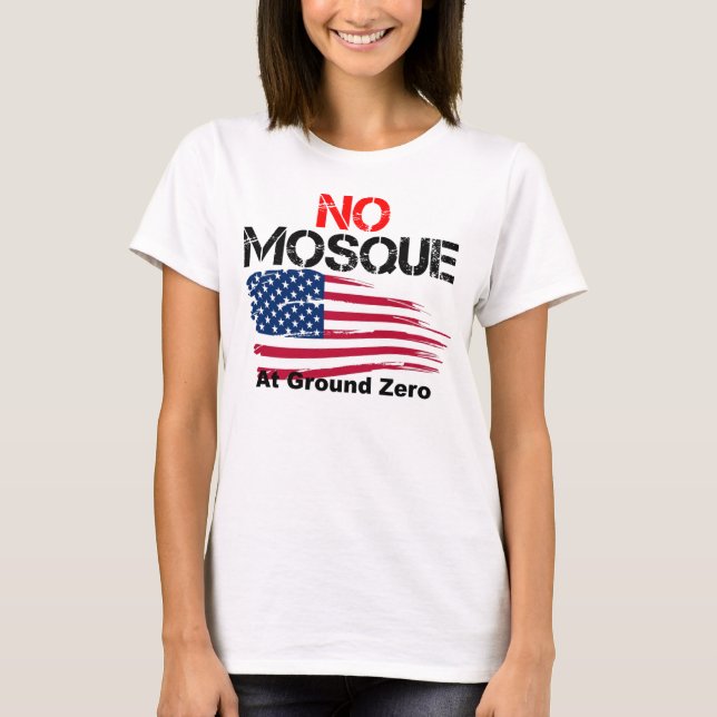 Camiseta Nenhuma mesquita no ponto zero (Frente)