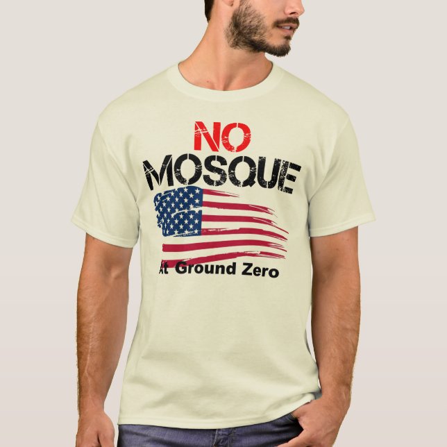 Camiseta Nenhuma mesquita no ponto zero (Frente)