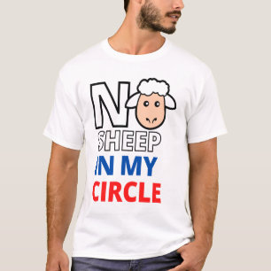 Camiseta Nenhuma ovelha no meu círculo Typografia