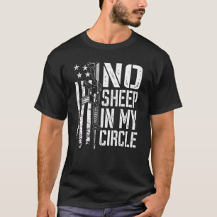 Camiseta Nenhuma Ovelha No Meu Círculo Usa Flag Pro Gun seg