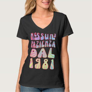 Camiseta Nenhuma Paciência Desde 1981 42 Anos Aniversário R