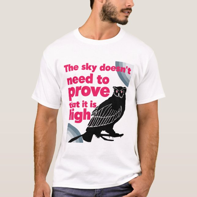 Camiseta Nenhuma Prova Necessária - Sky Owl (Frente)