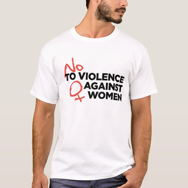 Camiseta "Nenhuma violência contra t-shirt das mulheres" (Frente)