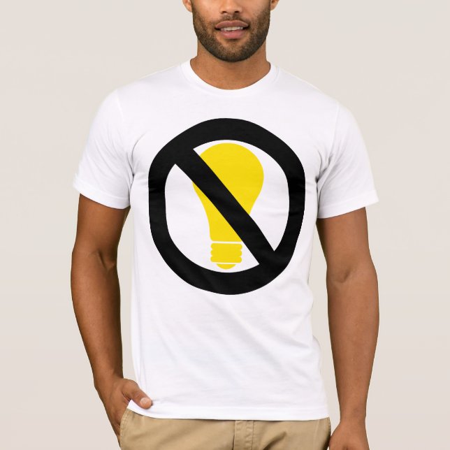 Camiseta nenhuns bulbos incandescentes (Frente)