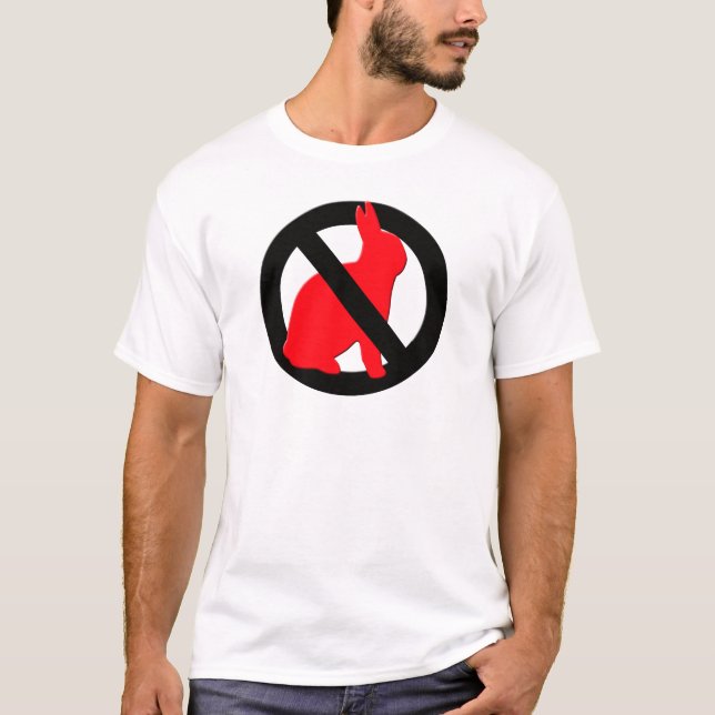 Camiseta Nenhuns coelhos permitidos (Frente)