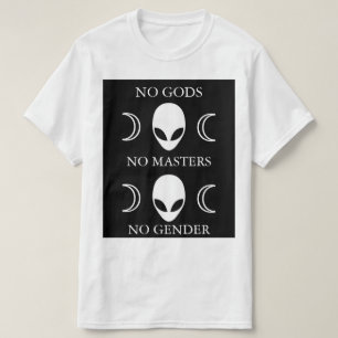 Camiseta NENHUNS DEUSES NENHUM MESTRADO NENHUM estilo 2 do