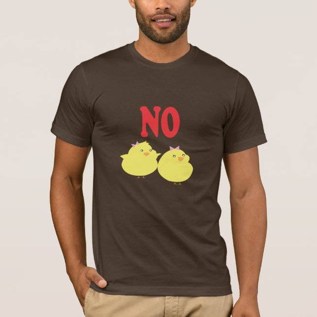 Camiseta Nenhuns pintinhos gordos (Frente)