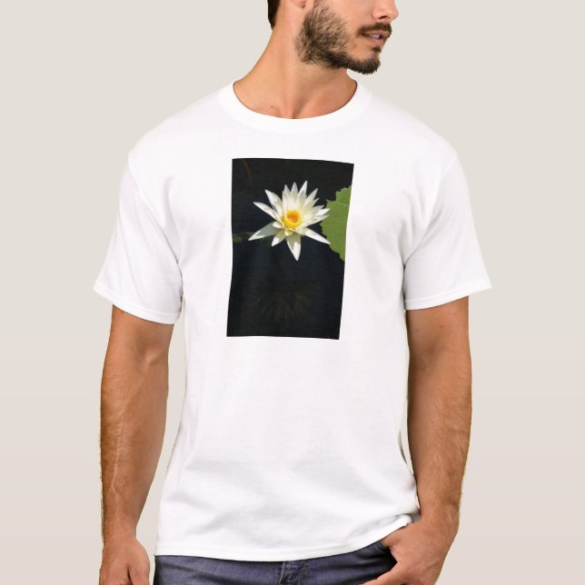 Camiseta Nenúfar Lotus Branco (Frente)