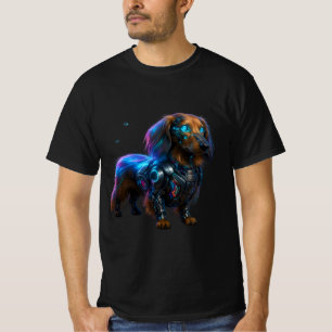 Camiseta Neo Dachshund: Companheiro Cibernético 2077
