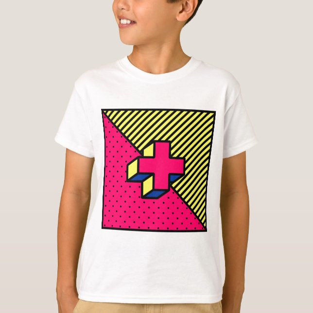 Camiseta Neo Memphis Cross /Plus - Sinal Motif (Frente)