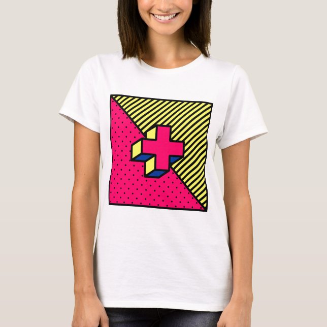 Camiseta Neo Memphis Cross /Plus - Sinal Motif (Frente)