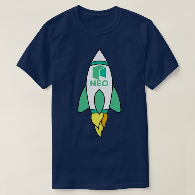 Camiseta Neo Para O Foguete Da Lua (Frente do Design)