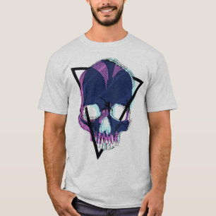 Camiseta Neo Skull – Caveira Cyberpunk Vaporwave