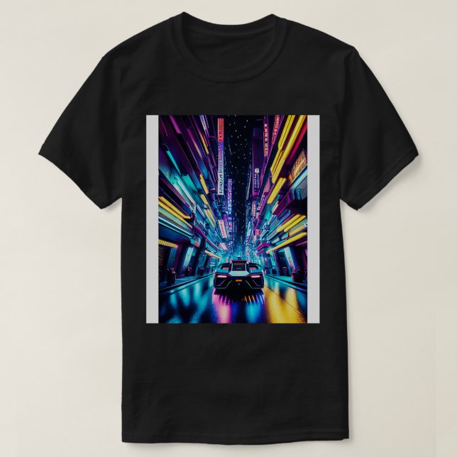 Camiseta neo tokyo à noite (Frente do Design)