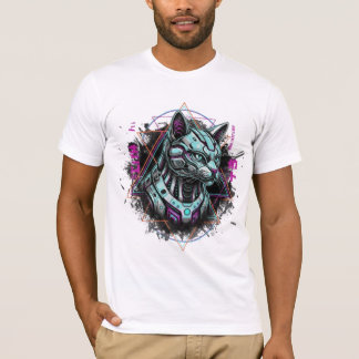 Camiseta Neo-Tokyo Vapor Cyber Cat | Android Dreams Robotic