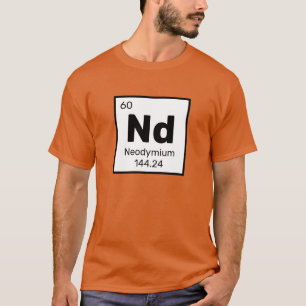 Camiseta Neodímio / Mesa Periódica - Nd Elemento T-Shirt