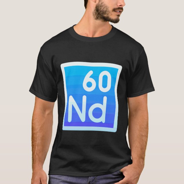 Camiseta Neodímio Nd Elemento da Tabela Periódica Poder Mag (Frente)