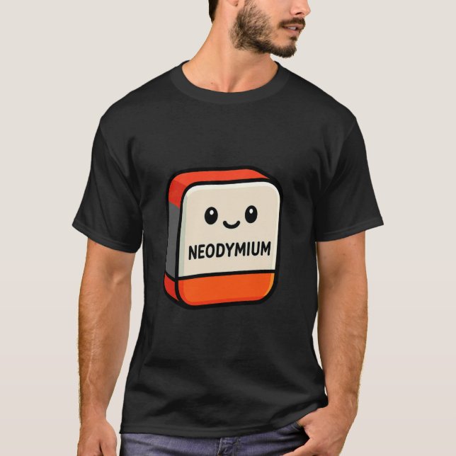Camiseta Neodímio Nd Elemento da Tabela Periódica Poder Mag (Frente)