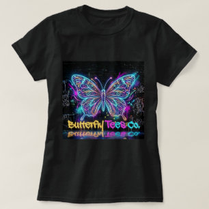 Camiseta Neon Borboleta Butterfly Tees Co. 0047805