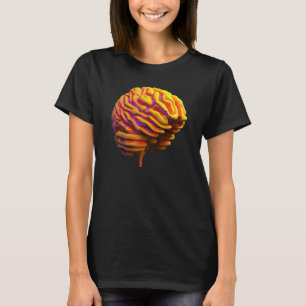 Camiseta Neon Brain Realista 80 Homens Retro Mulheres Crian