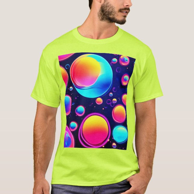 Camiseta Neon Bubble Universe (Frente)