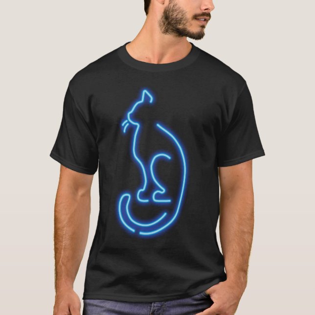 Camiseta Neon Cat legal (Frente)