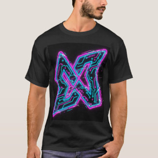 Camiseta Neon Circuit X Tech T-Shirt Tee futurística